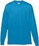 Adult/ Youth Tear Away Label, Wicking Long Sleeve T-Shirt POWER BLUE Primary
