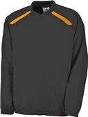 Adult/ Youth 2-Color, Pullover V-Neck Jacket BLACK/GOLD Primary