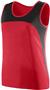 Womens Sleeveless Wicking 2-Tone Track Jersey RED/BLACK Primary