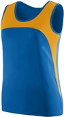 Womens Sleeveless Wicking 2-Tone Track Jersey ROYAL/GOLD Primary