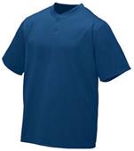 Adult Wicking Two-Button Baseball Jerseys (Forest,Gold,Maroon,Navy,Orange,Purple,Red,Royal,White)