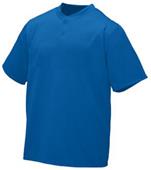 Adult Wicking Two-Button Baseball Jerseys (Forest,Gold,Maroon,Navy,Orange,Purple,Red,Royal,White)