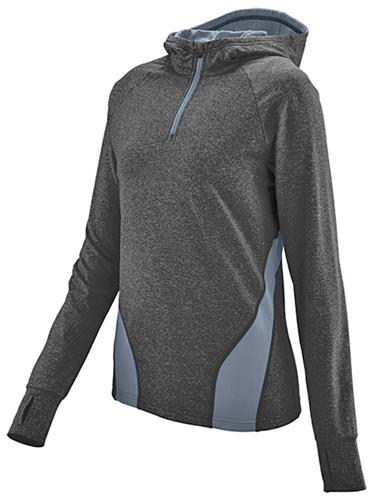 Womens1/2 Zip, Scuba Hood, 4-Way Stretch Pullover Hoodie