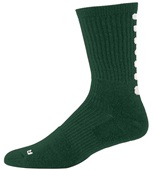 Contrast color stripe on back, Heel/toe Construction Crew Socks