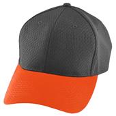 Adult Adjusable Mesh BAseball/Trucker Cap (Black,Silver,Purple) BLACK/ ORANGE Primary