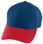 Youth Velcro-Adjustable Size, Baseball/Trucker  Cap NAVY/ RED Primary