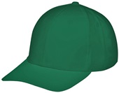 Adult & Youth Velcro Adjustable, Pre-Curved Bill Cotton Twill Cap DARK GREEN Primary