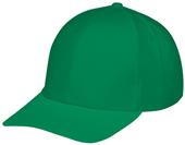 Adult & Youth Velcro Adjustable, Pre-Curved Bill Cotton Twill Cap KELLY Primary
