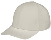 Adult & Youth Velcro Adjustable, Pre-Curved Bill Cotton Twill Cap SILVER GREY Primary