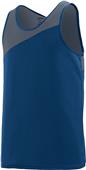 Augusta Adult Youth Accelerate Track Tank Jersey NAVY/GRAPHITE Primary