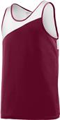 Augusta Adult Youth Accelerate Track Tank Jersey MAROON/ WHITE Primary