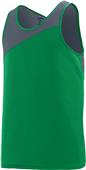 Augusta Adult Youth Accelerate Track Tank Jersey KELLY/GRAPHITE Primary