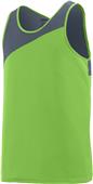 Augusta Adult Youth Accelerate Track Tank Jersey LIME/GRAPHITE Primary