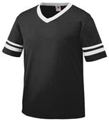 Youth 50/50 Toddler Short Sleeve w/Stripe Jerseys BLACK/WHITE Primary