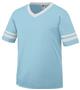Youth 50/50 Toddler Short Sleeve w/Stripe Jerseys AQUA Primary