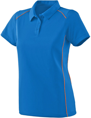 Womens Contrast Piping, Wicking Sports Polo Shirt. Printing is available for this item.