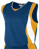 Augusta Women's Wicking Mesh Extreme Jersey 515 NAVY/ GOLD/ WHITE Primary
