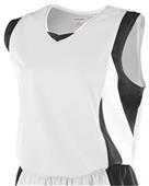 Augusta Women's Wicking Mesh Extreme Jersey 515 WHITE/ BLACK/ WHITE Primary