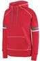 Womens Girls Pouch Pocket 2-Color Scuba Hoody Athletic Pullover RED/WHITE/GRAPHITE Primary