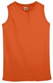 Girls Sleeveless 2-Button V-Neck Softball Jersey