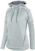 Womens, Scuba shaped 3 piece hood, Tonal Heather Hoodie SILVER/GRAPHITE Primary