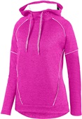 Womens, Scuba shaped 3 piece hood, Tonal Heather Hoodie POWER PINK/WHITE Primary