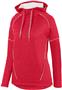 Womens, Scuba shaped 3 piece hood, Tonal Heather Hoodie RED/WHITE Primary