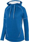 Womens, Scuba shaped 3 piece hood, Tonal Heather Hoodie ROYAL/WHITE Primary