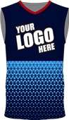 Custom Sublimated Basketball Jersey - Unisex "Triangles" Cool Performance Tank