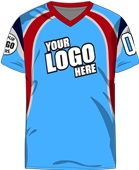 Custom Sublimated V-Neck Jersey - Unisex "Swoop" Cool Performance Tee