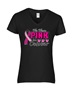 Epic Ladies Pink October V-Neck Graphic T-Shirts