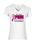 Epic Ladies Pink October V-Neck Graphic T-Shirts
