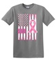 Epic Adult/Youth Pink Ribbon Flag Cotton Graphic T-Shirts