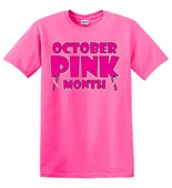 Epic Adult/Youth Pink October Cotton Graphic T-Shirts