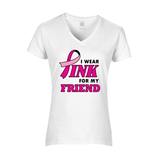Epic Ladies Wear Pink 4 Friend V-Neck Graphic T-Shirts