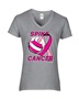 Epic Ladies Spike Cancer V-Neck Graphic T-Shirts