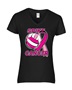 Epic Ladies Spike Cancer V-Neck Graphic T-Shirts