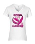 Epic Ladies Spike Cancer V-Neck Graphic T-Shirts