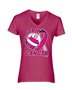 Epic Ladies Spike Cancer V-Neck Graphic T-Shirts