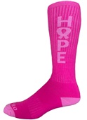 Over-The-Calf Breast Cancer Hope Ribbon Socks PAIR
