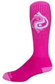 Over-The-Calf Breast Cancer Yin Yang Koi Ribbon Socks PAIR