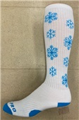 Over-The-Calf Winter Snow Flake Socks PAIR