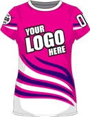 Sublimated Womens/Girls All-Sport Jersey - Custom "Fire" Cool Performance Crew