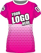 Sublimated Womens/Girls All-Sport Jersey - Custom "Triangles" Cool Performance Crew