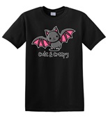 Epic Adult/Youth Cute Creepy Bat Cotton Graphic T-Shirts