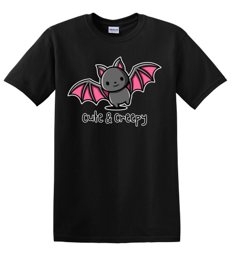 Epic Adult/Youth Cute Creepy Bat Cotton Graphic T-Shirts. Free shipping.  Some exclusions apply.