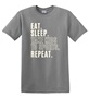 Epic Adult/Youth Eat Sleep Kids Sports Repeat Cotton Graphic T-Shirts