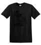 Epic Adult/Youth Eat Sleep Kids Sports Repeat Blk Cotton Graphic T-Shirts