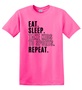 Epic Adult/Youth Eat Sleep Kids Sports Repeat Blk Cotton Graphic T-Shirts