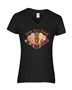 Epic Ladies Family Food Football Thanksgiving Turkey V-Neck Graphic T-Shirts